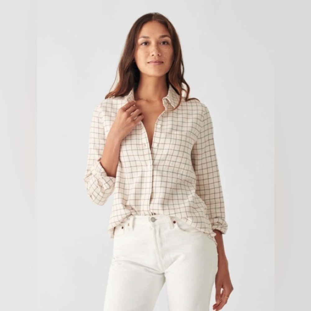 Faherty | NWT Classic Super Brushed Flannel in Barnswallow Medium